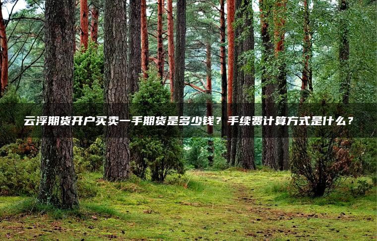云浮期货开户买卖一手期货是多少钱？手续费计算方式是什么？