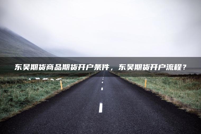 东吴期货商品期货开户条件，东吴期货开户流程？