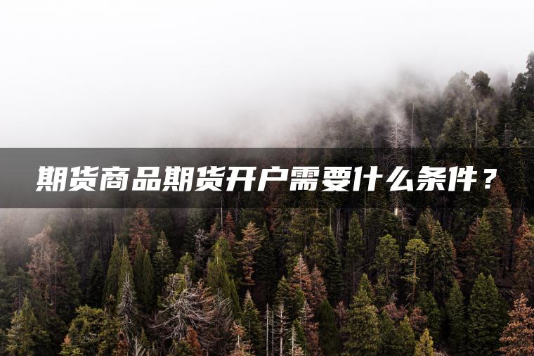 期货商品期货开户需要什么条件? 期货商品期货开户需要什么条件?