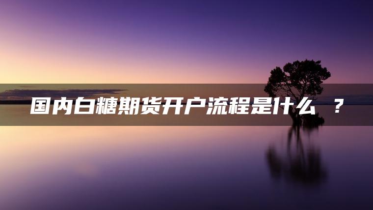 国内白糖期货开户流程是什么 ? 国内白糖期货开户流程是什么 ?