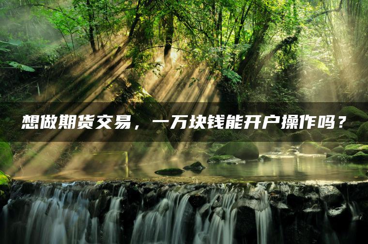 想做期货交易，一万块钱能开户操作吗？