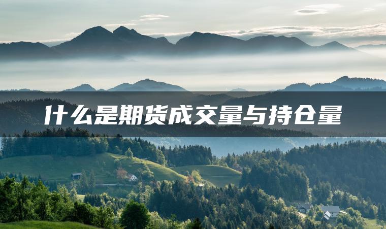 什么是期货成交量与持仓量