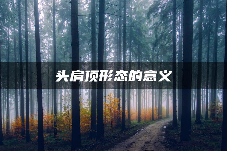 头肩顶形态的意义