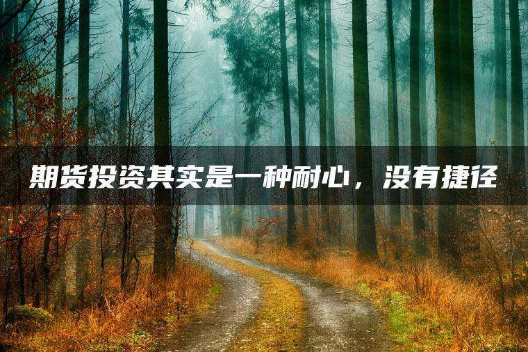 期货投资其实是一种耐心，没有捷径