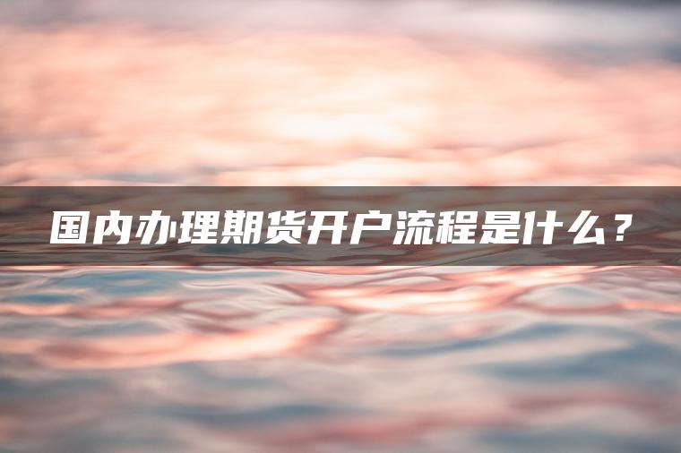 国内办理期货开户流程是什么? 国内办理期货开户流程是什么?