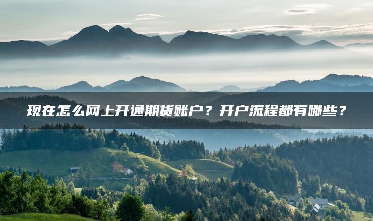 现在怎么网上开通期货账户?开户流程都有哪些? 现在怎么网上开通期货账户?开户流程都有哪些?