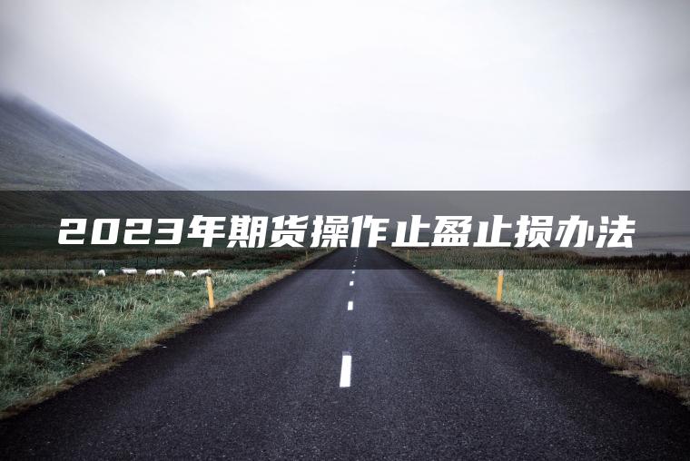 2023年期货操作止盈止损办法