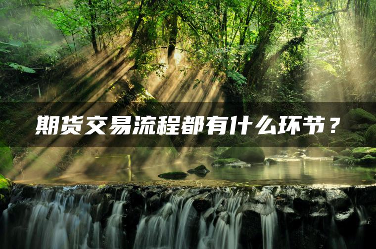 期货交易流程都有什么环节？