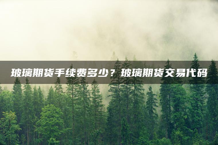 玻璃期货手续费多少？玻璃期货交易代码