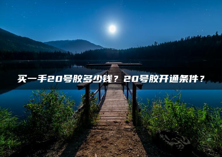 买一手20号胶多少钱？20号胶开通条件？