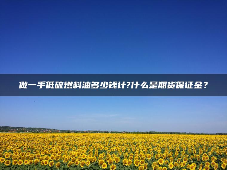 做一手低硫燃料油多少钱计?什么是期货保证金? 做一手低硫燃料油多少钱计?什么是期货保证金?