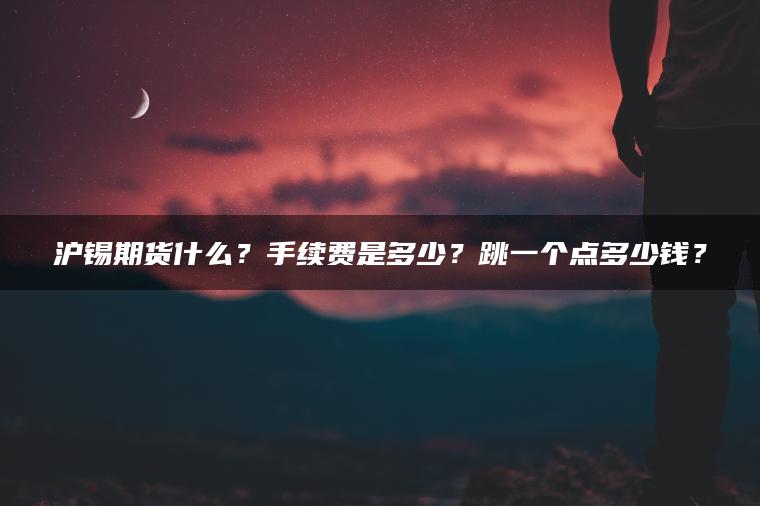 沪锡期货什么？手续费是多少？跳一个点多少钱？
