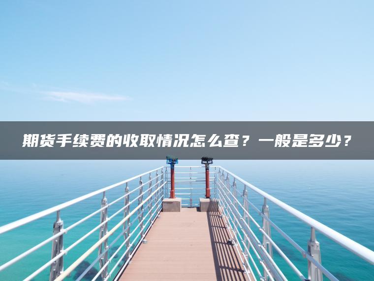 期货手续费的收取情况怎么查？一般是多少？