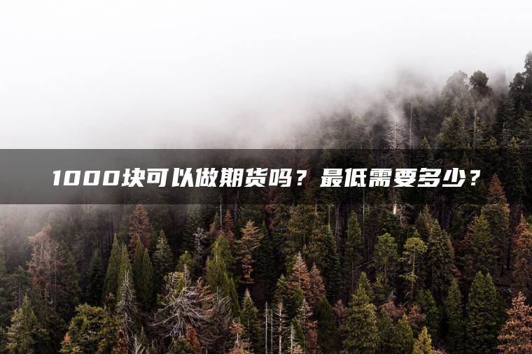 1000块可以做期货吗？最低需要多少？