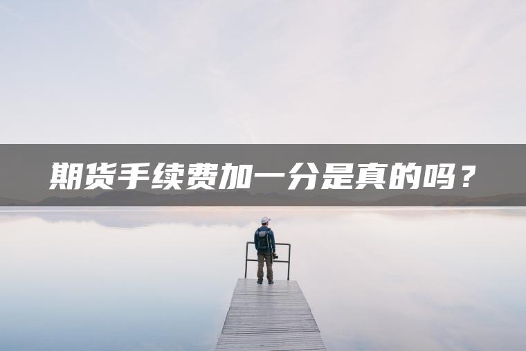 期货手续费加一分是真的吗？