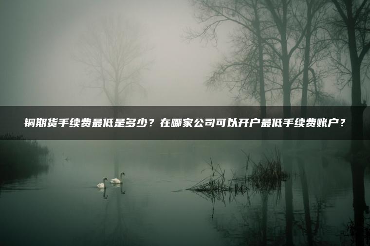 铜期货手续费最低是多少？在哪家公司可以开户最低手续费账户？