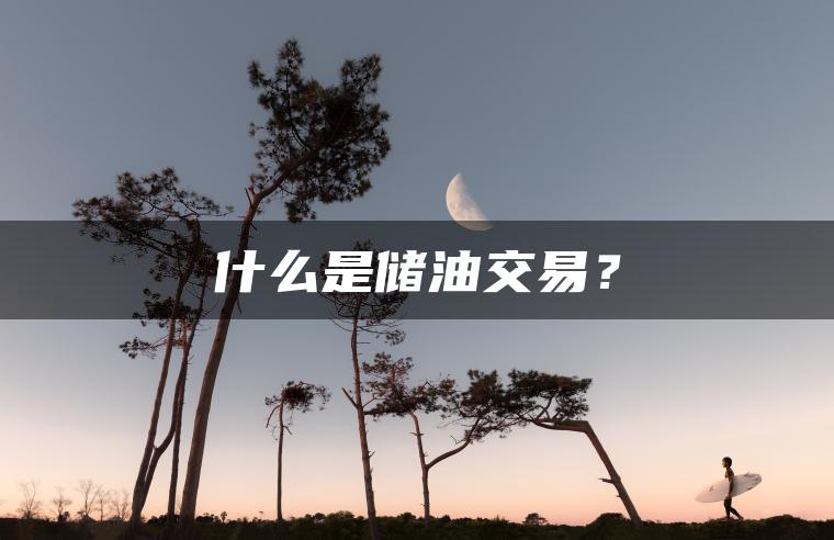 什么是储油交易? 什么是储油交易?