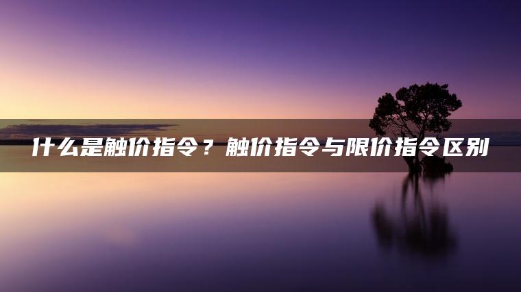 什么是触价指令?触价指令与限价指令区别 什么是触价指令?触价指令与限价指令区别