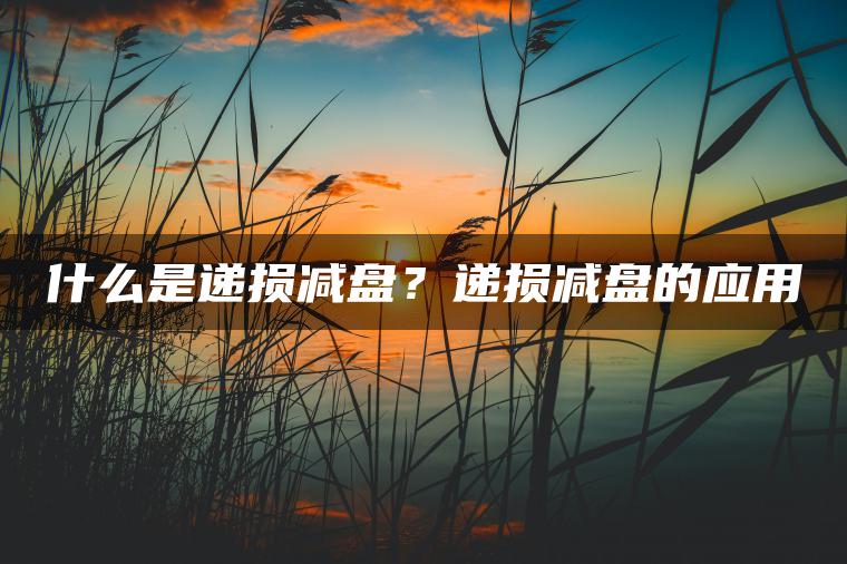 什么是递损减盘？递损减盘的应用