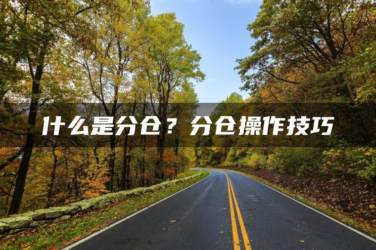 什么是分仓?分仓操作技巧 什么是分仓?分仓操作技巧