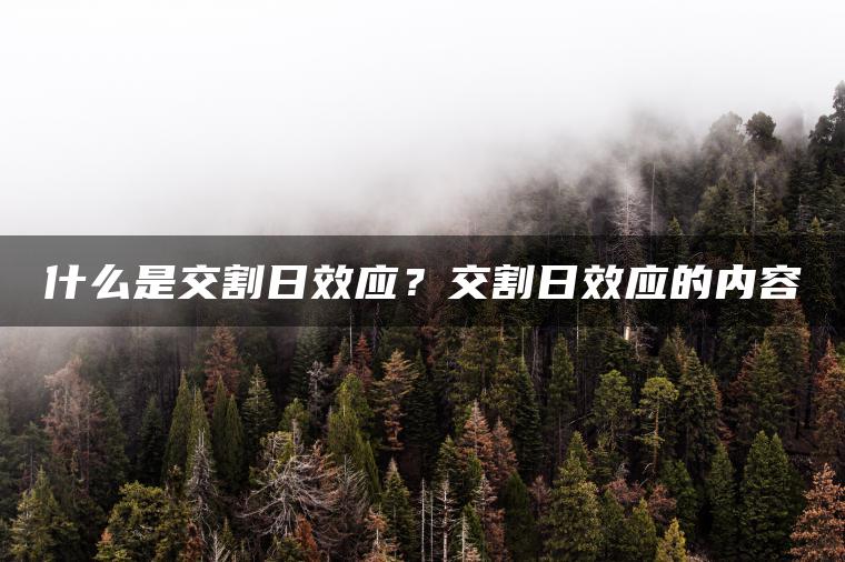 什么是交割日效应?交割日效应的内容 什么是交割日效应?交割日效应的内容