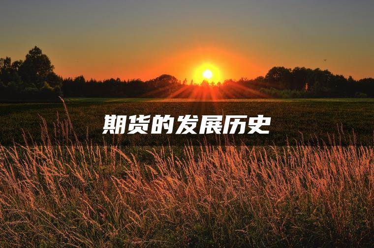 期货的发展历史 期货的发展历史