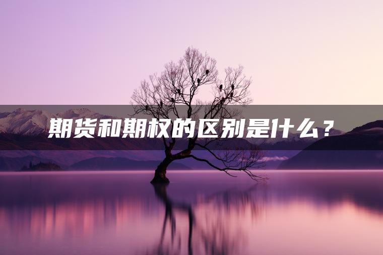 期货和期权的区别是什么? 期货和期权的区别是什么?