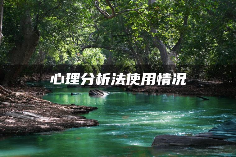 心理分析法使用情况