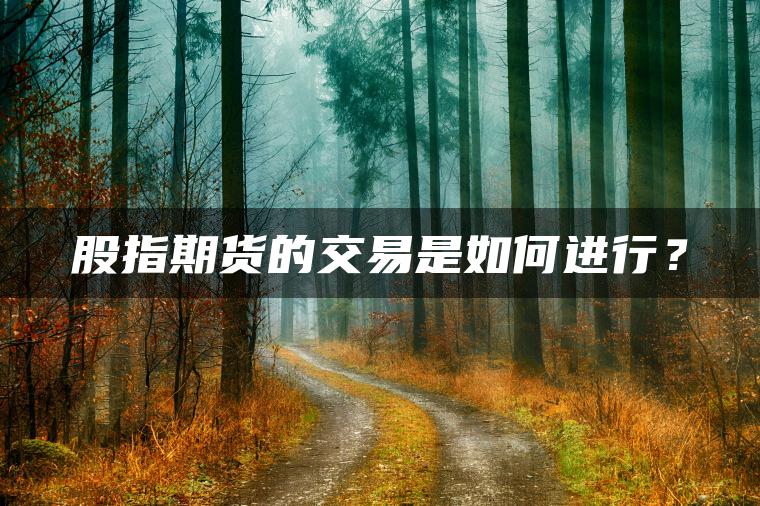 股指期货的交易是如何进行? 股指期货的交易是如何进行?