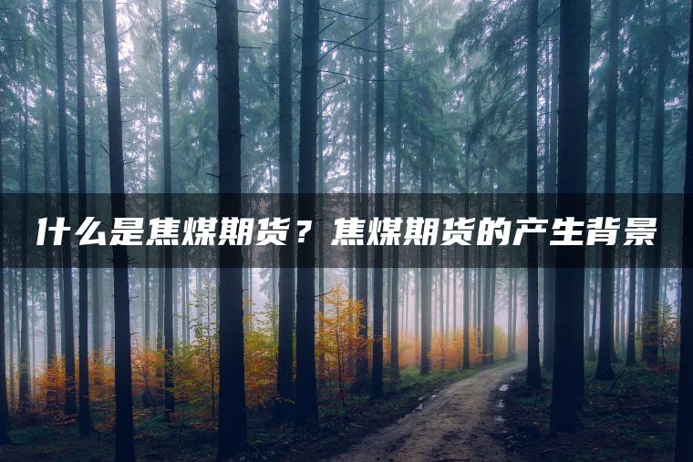 什么是焦煤期货？焦煤期货的产生背景