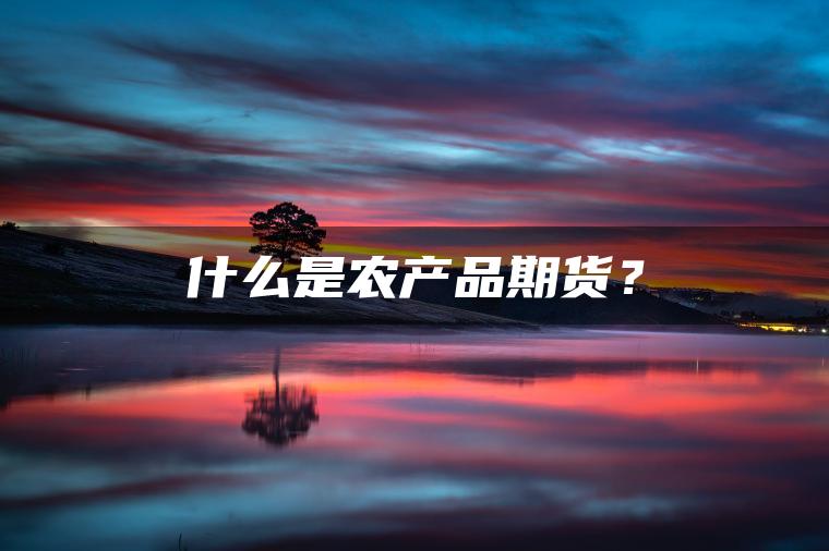 什么是农产品期货？
