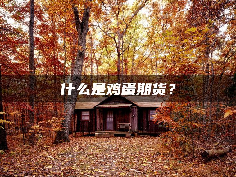 什么是鸡蛋期货? 什么是鸡蛋期货?