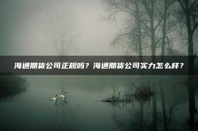 海通期货公司正规吗？海通期货公司实力怎么样？