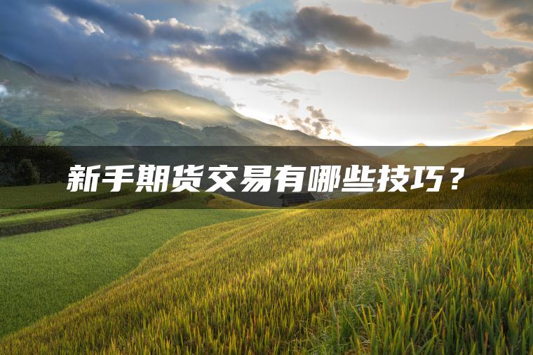 新手期货交易有哪些技巧？