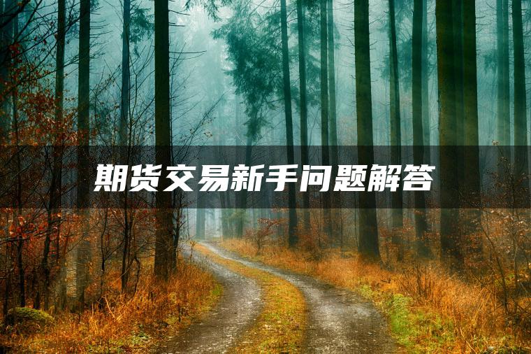 期货交易新手问题解答