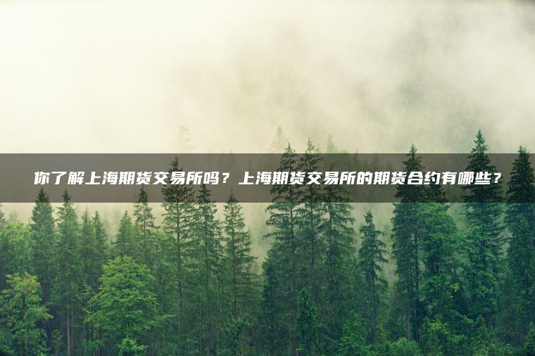 你了解上海期货交易所吗？上海期货交易所的期货合约有哪些？