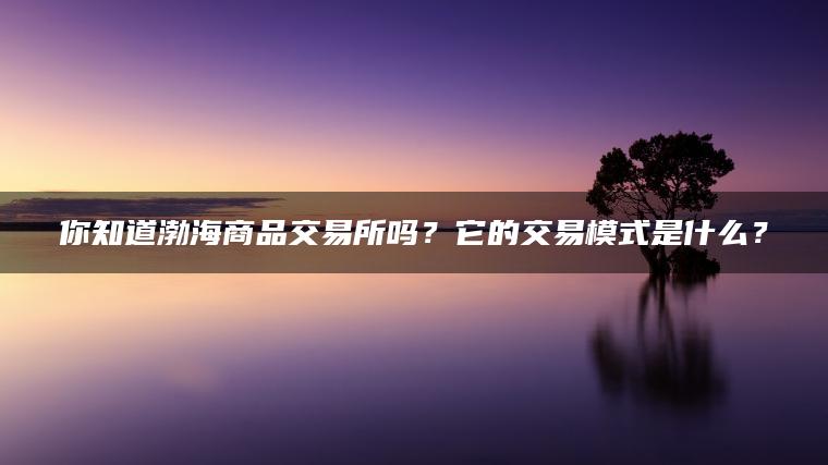 你知道渤海商品交易所吗？它的交易模式是什么？