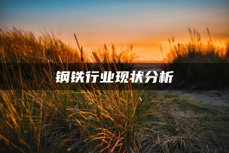 钢铁行业现状分析