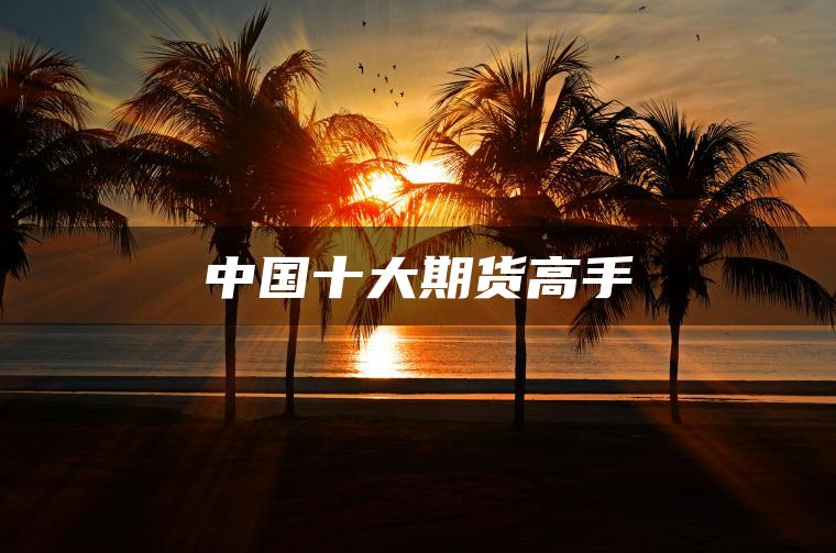 中国十大期货高手