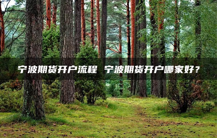 宁波期货开户流程 宁波期货开户哪家好？