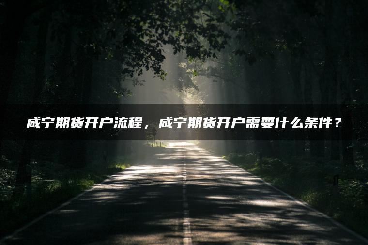 咸宁期货开户流程，咸宁期货开户需要什么条件？