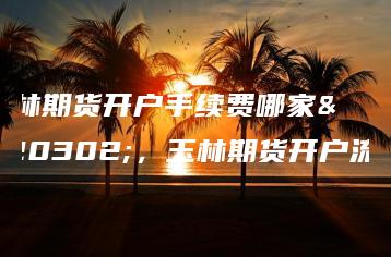 玉林期货开户手续费哪家低，玉林期货开户流程