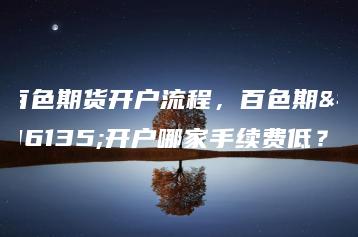 百色期货开户流程，百色期货开户哪家手续费低？