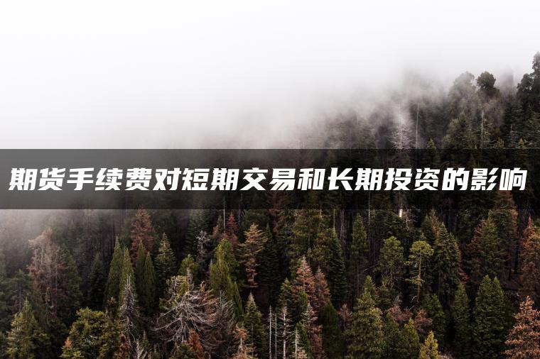 期货手续费对短期交易和长期投资的影响