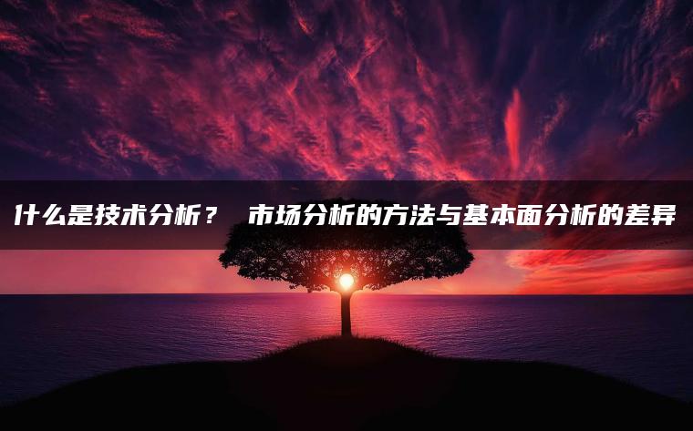 什么是技术分析? 市场分析的方法与基本面分析的差异 什么是技术分析? 市场分析的方法与基本面分析的差异
