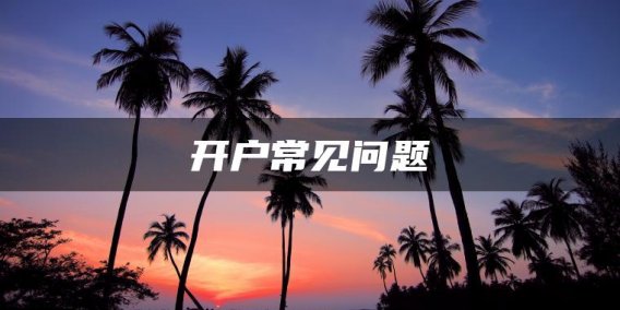 开户常见问题