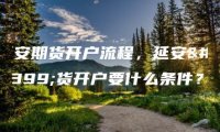 延安期货开户流程，延安期货开户要什么条件？