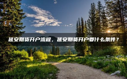 延安期货开户流程，延安期货开户要什么条件？